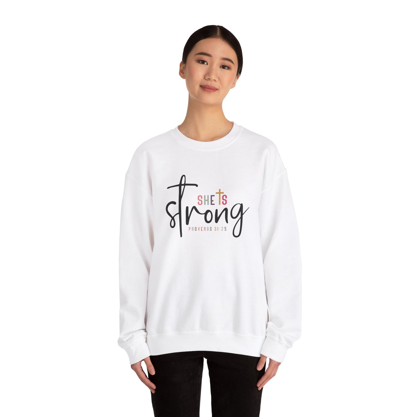 She Is Strong Unisex Heavy Blend™ Crewneck Sweatshirt