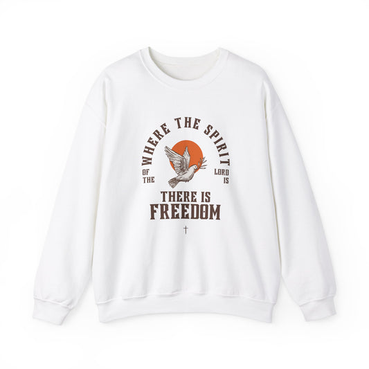 Where The Spirit Of The Lord Is Faith Inspired Unisex Heavy Blend™ Crewneck Sweatshirt