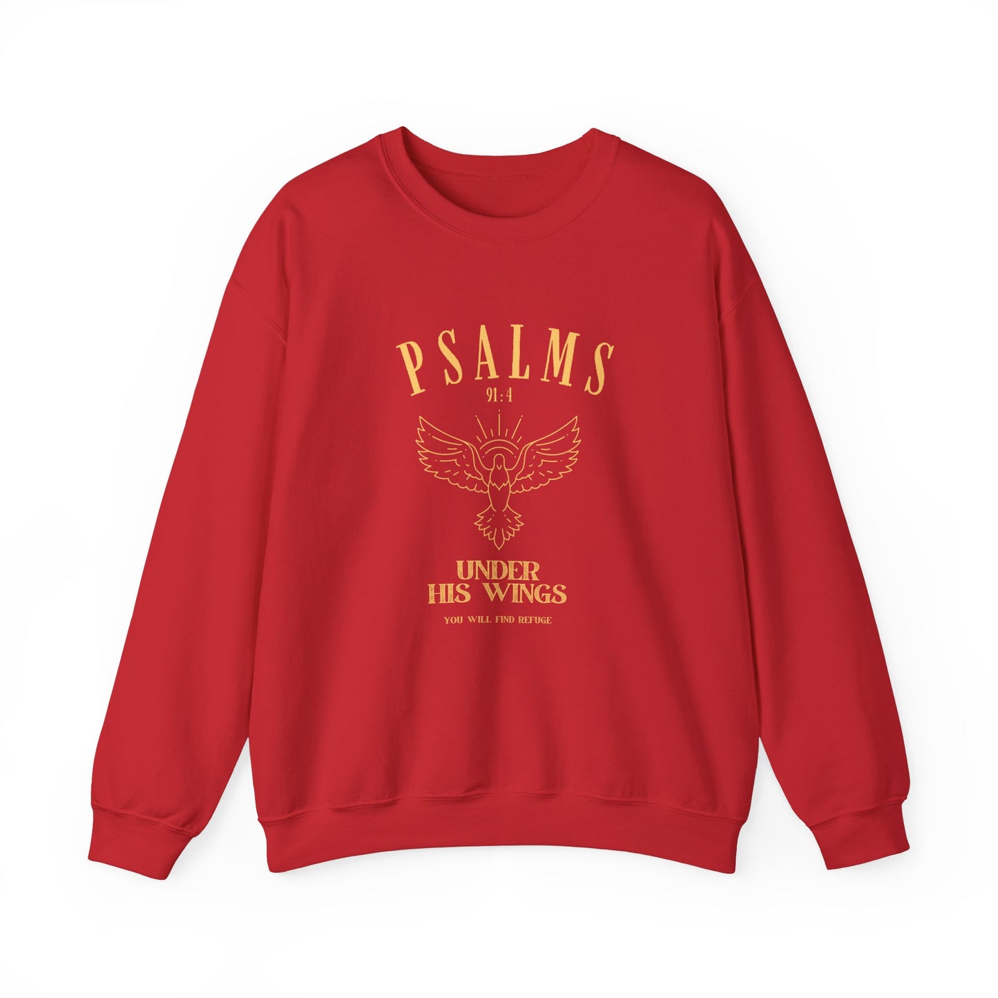 Psalms 91:4 Unisex Heavy Blend™ Crewneck Sweatshirt