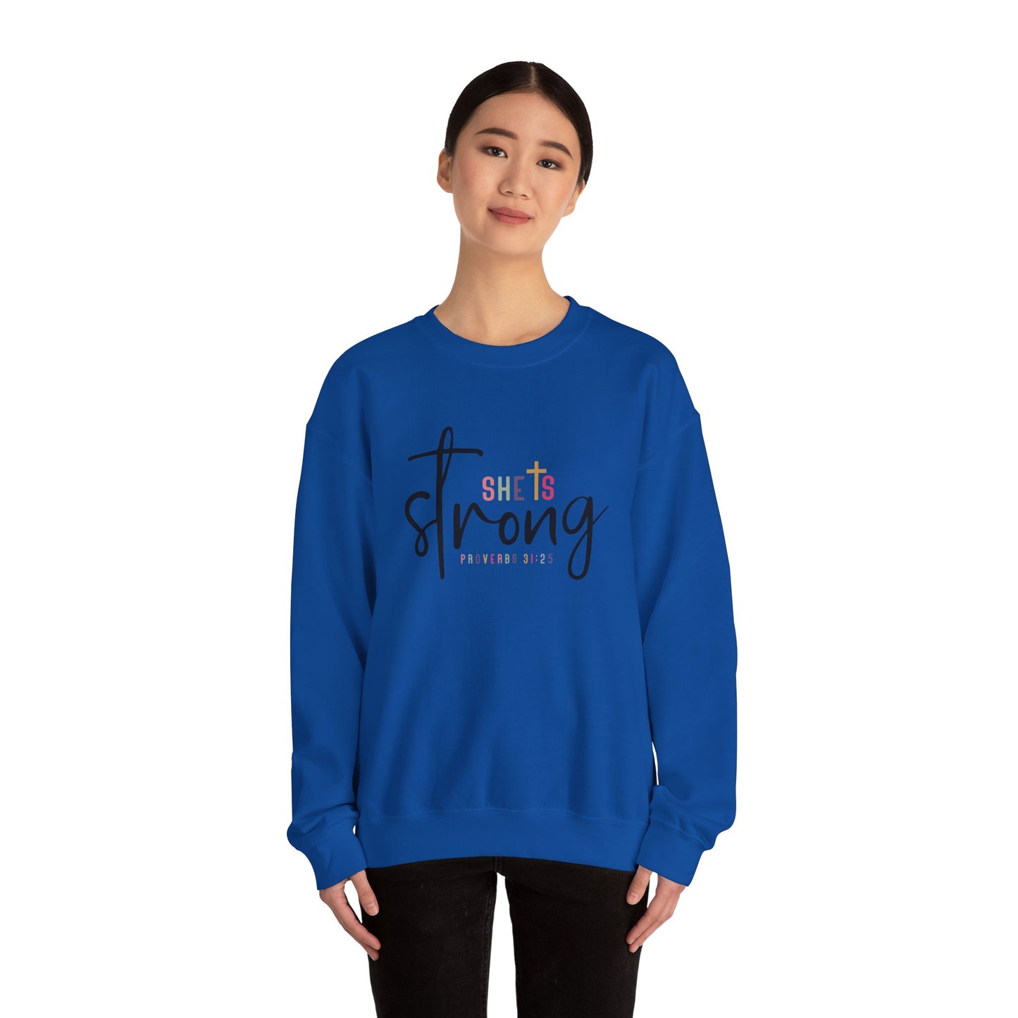 She Is Strong Unisex Heavy Blend™ Crewneck Sweatshirt