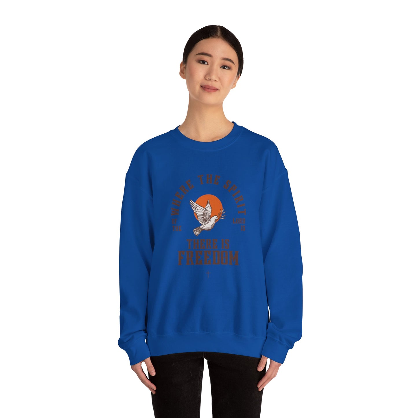 Where The Spirit Of The Lord Is Faith Inspired Unisex Heavy Blend™ Crewneck Sweatshirt