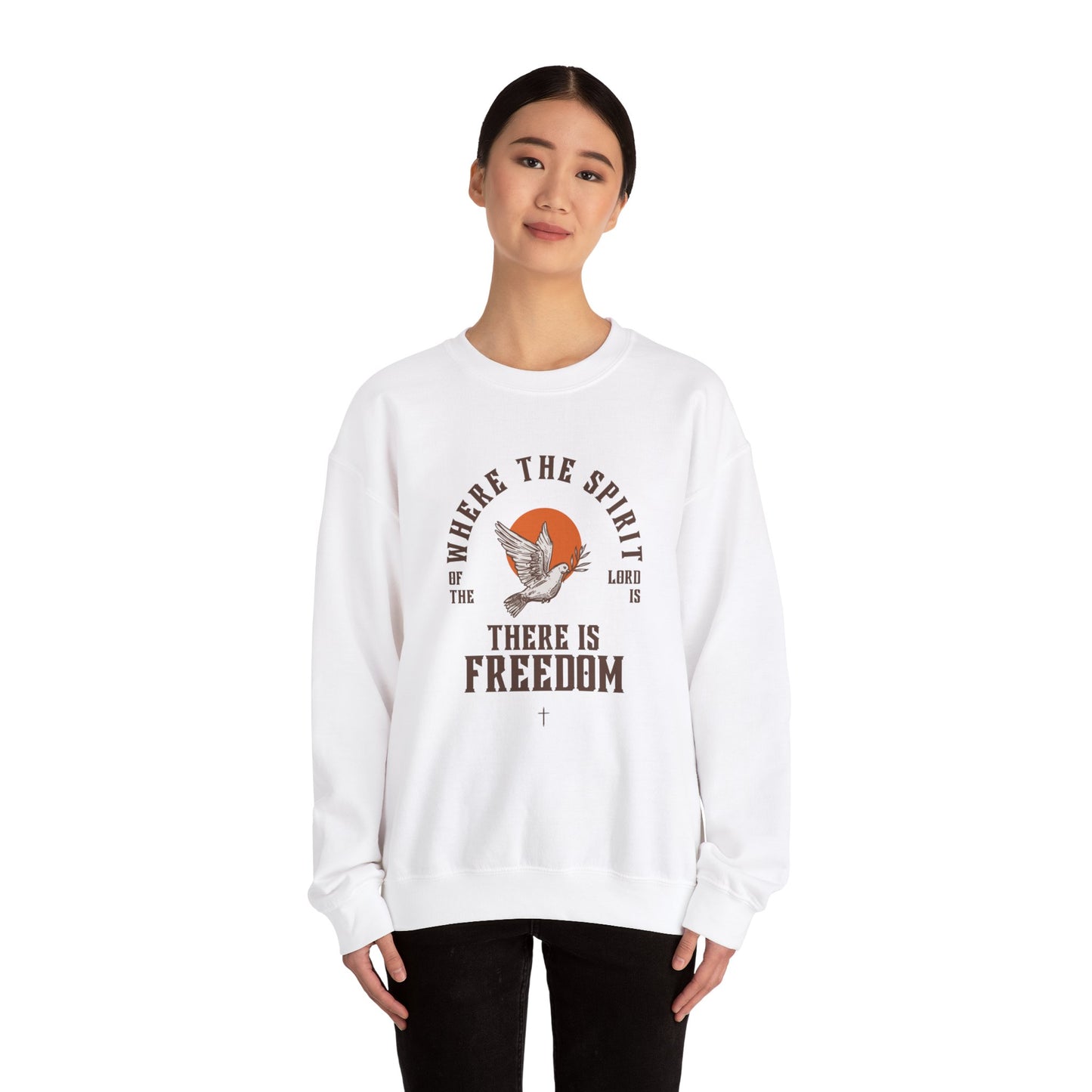 Where The Spirit Of The Lord Is Faith Inspired Unisex Heavy Blend™ Crewneck Sweatshirt