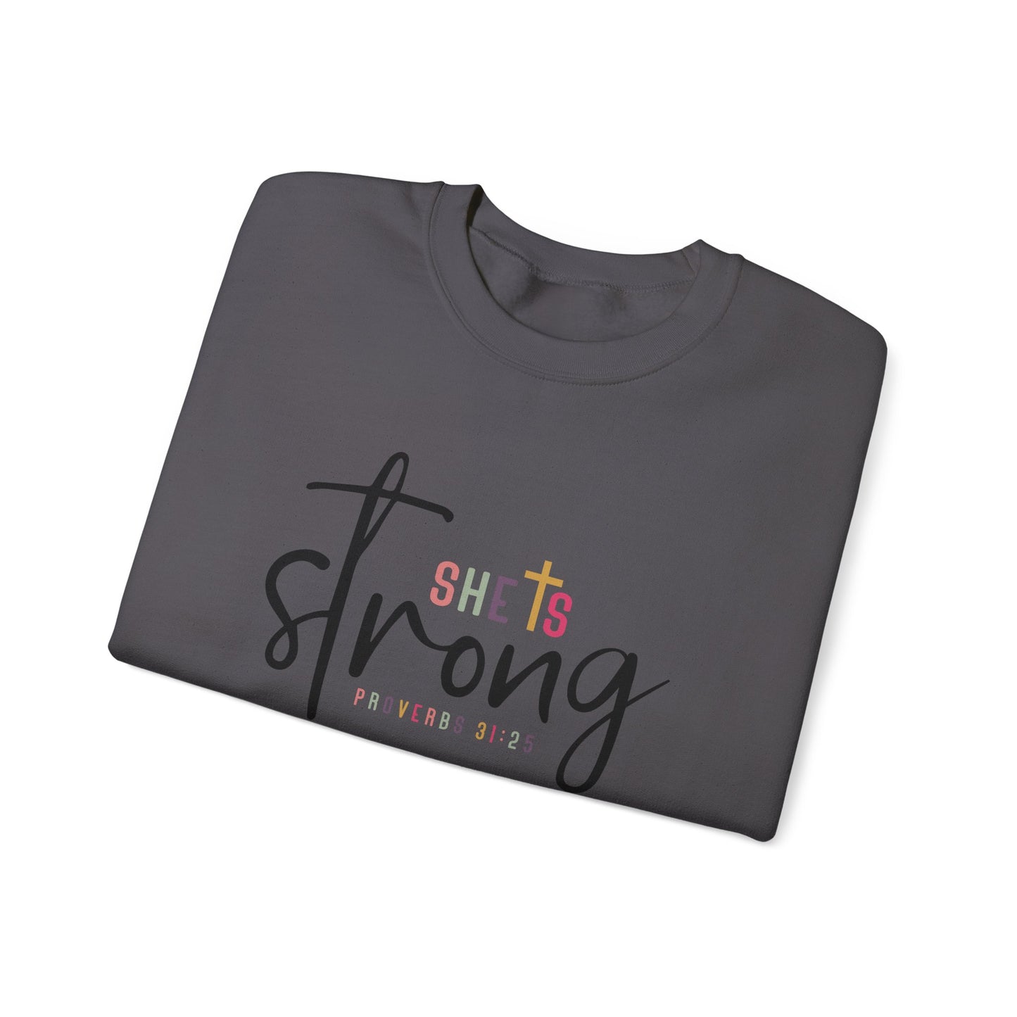 She Is Strong Unisex Heavy Blend™ Crewneck Sweatshirt