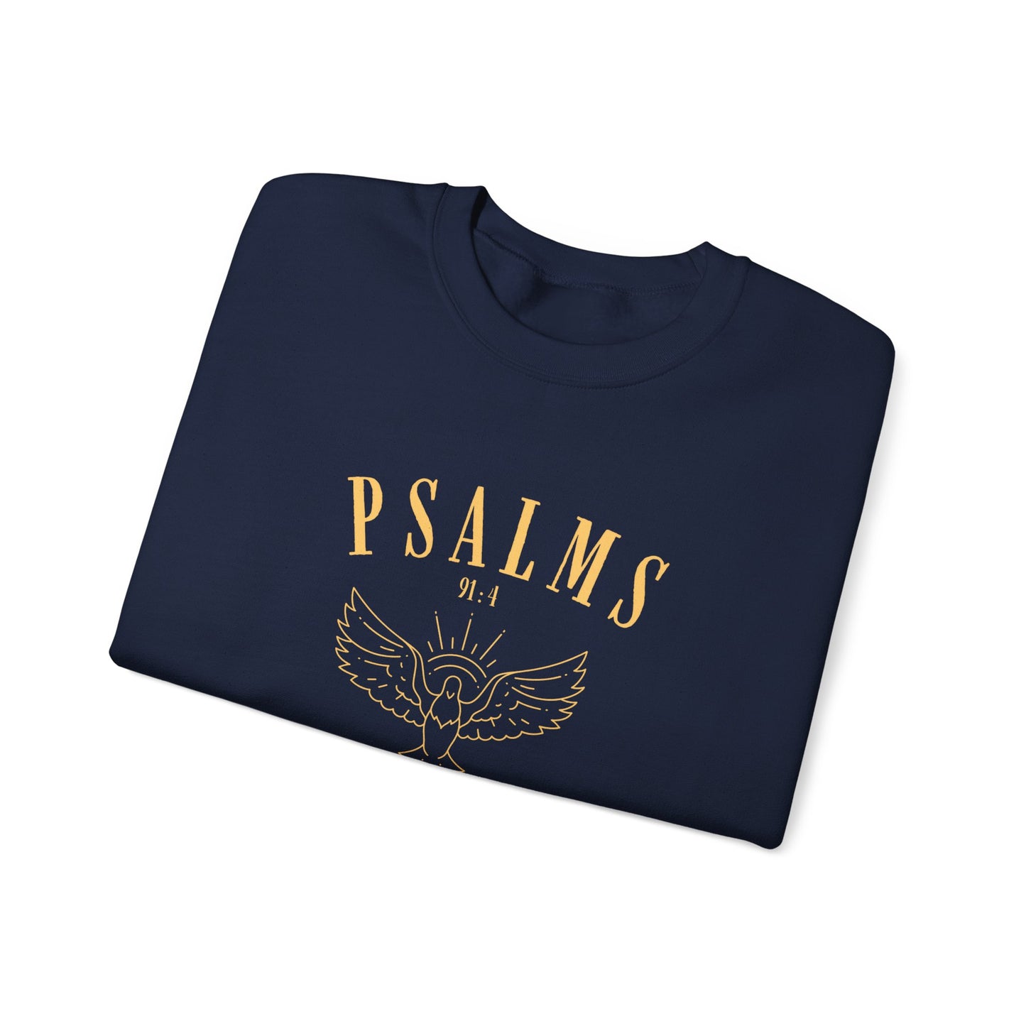 Psalms 91:4 Unisex Heavy Blend™ Crewneck Sweatshirt