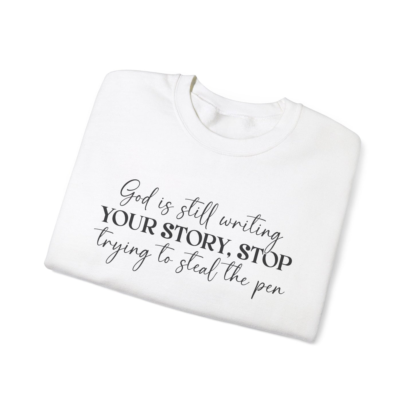 God Is Writing Your Story Unisex Heavy Blend™ Crewneck Sweatshirt