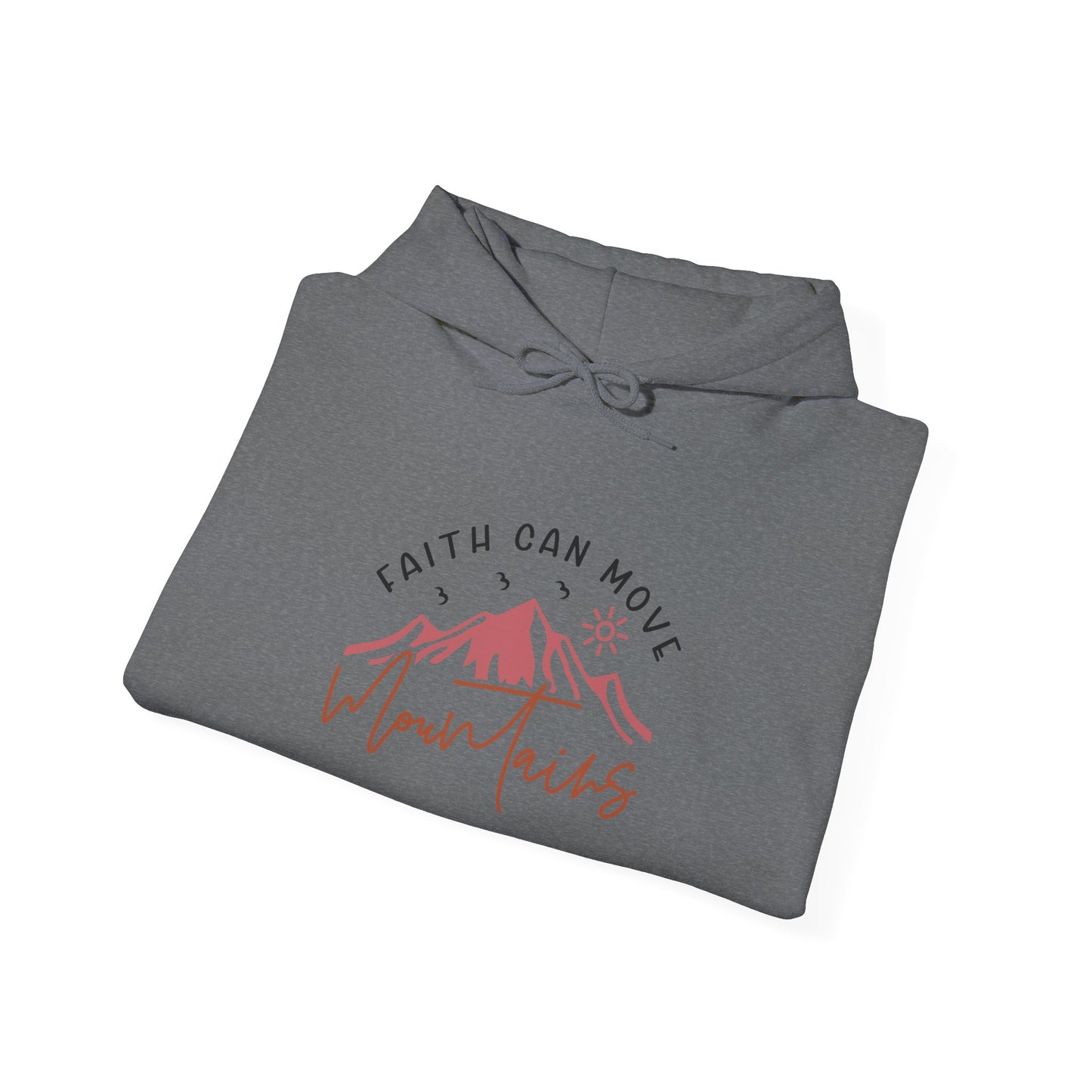 Faith Can Move Mountains Unisex Heavy Blend™ Hooded Sweatshirt