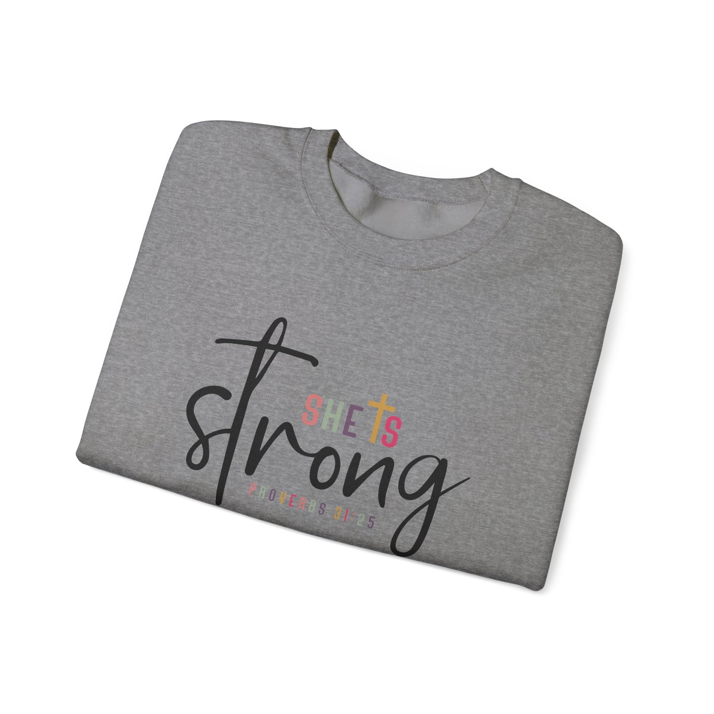 She Is Strong Unisex Heavy Blend™ Crewneck Sweatshirt