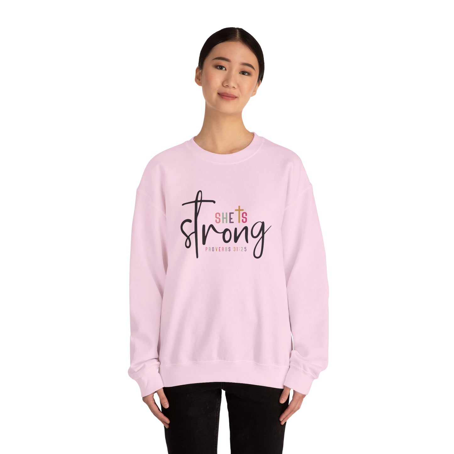 She Is Strong Unisex Heavy Blend™ Crewneck Sweatshirt