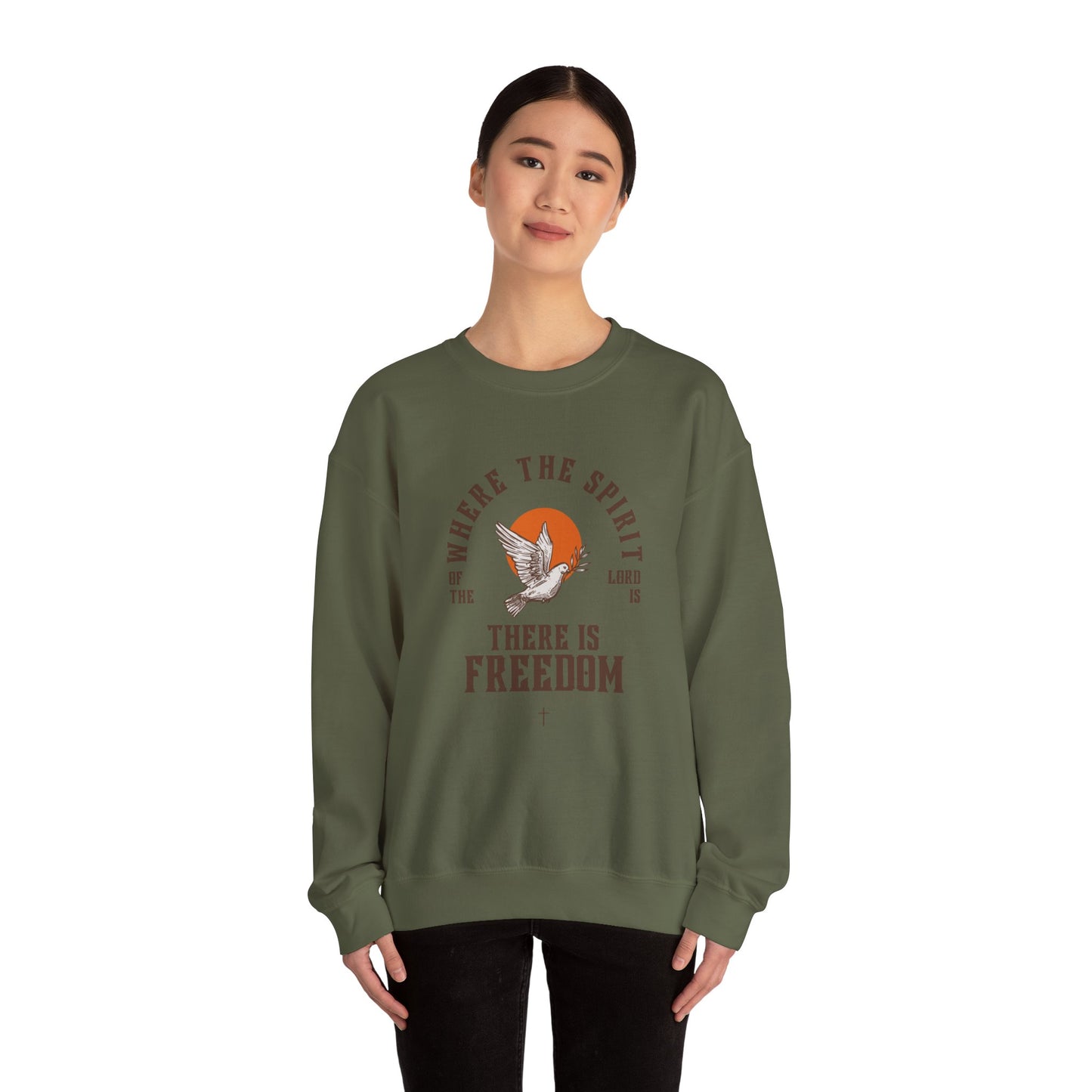 Where The Spirit Of The Lord Is Faith Inspired Unisex Heavy Blend™ Crewneck Sweatshirt