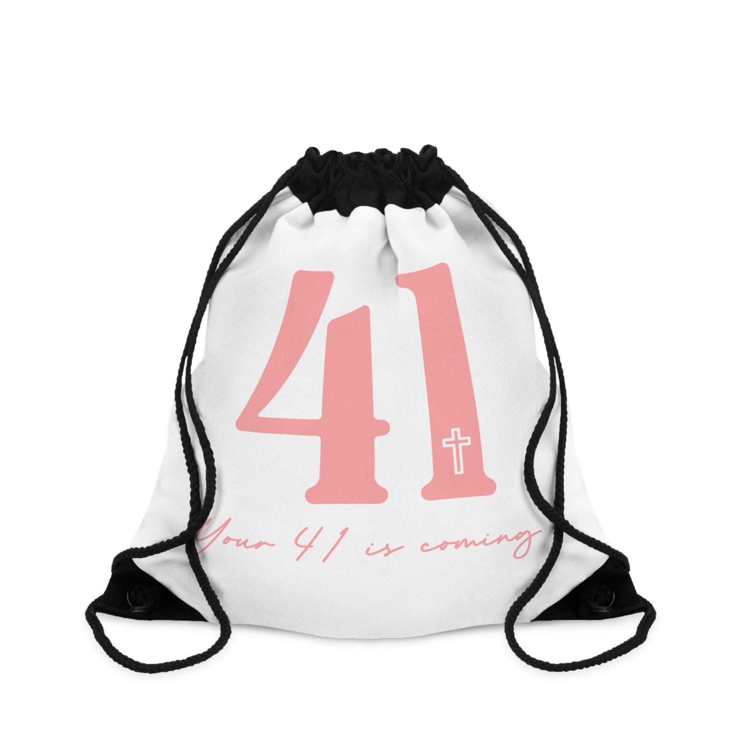 41 Is Coming Drawstring Bag