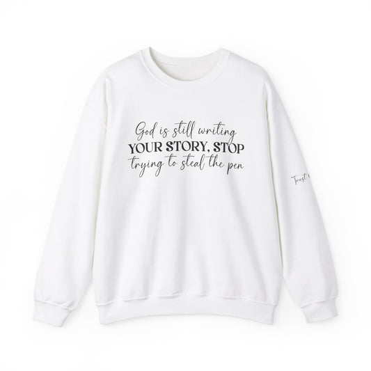 God Is Writing Your Story Unisex Heavy Blend™ Crewneck Sweatshirt