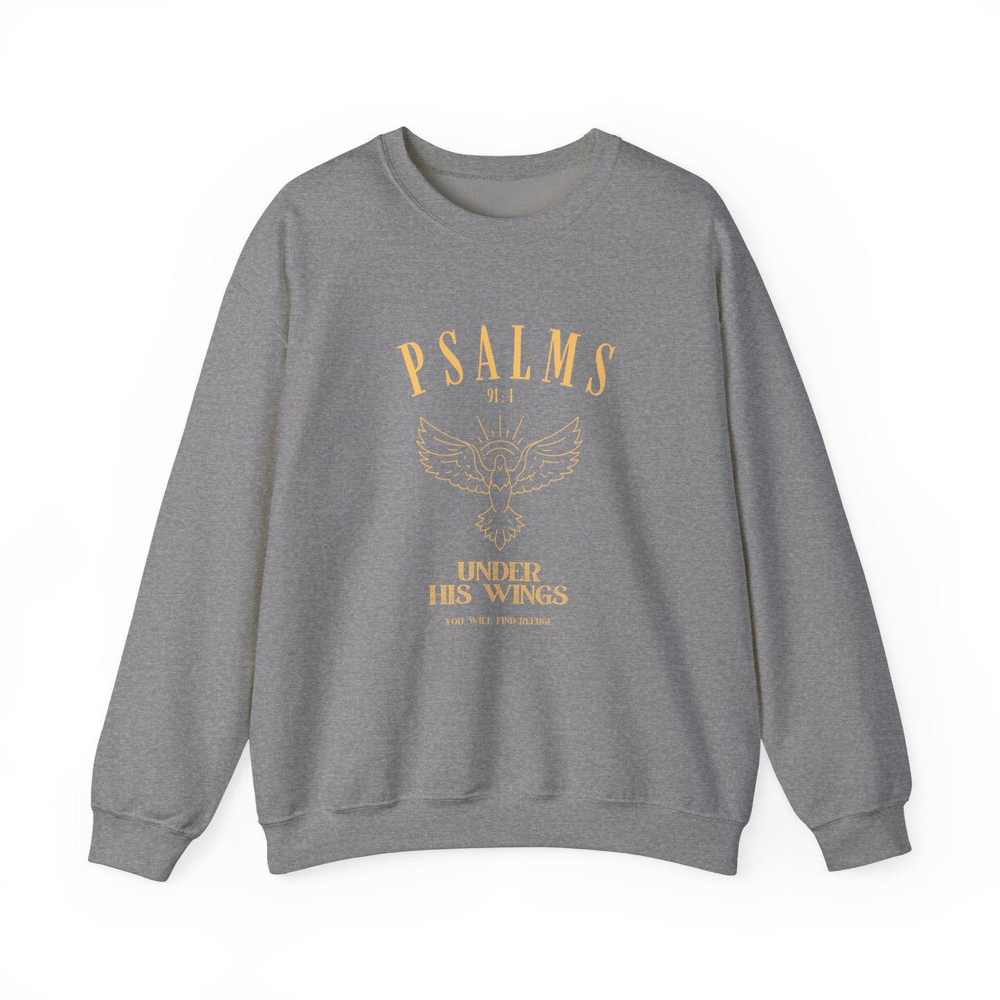 Psalms 91:4 Unisex Heavy Blend™ Crewneck Sweatshirt