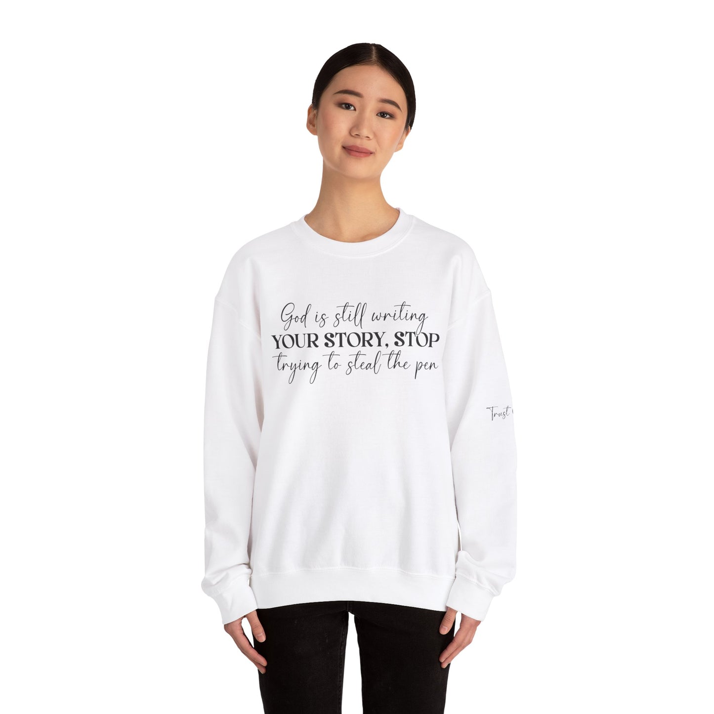 God Is Writing Your Story Unisex Heavy Blend™ Crewneck Sweatshirt