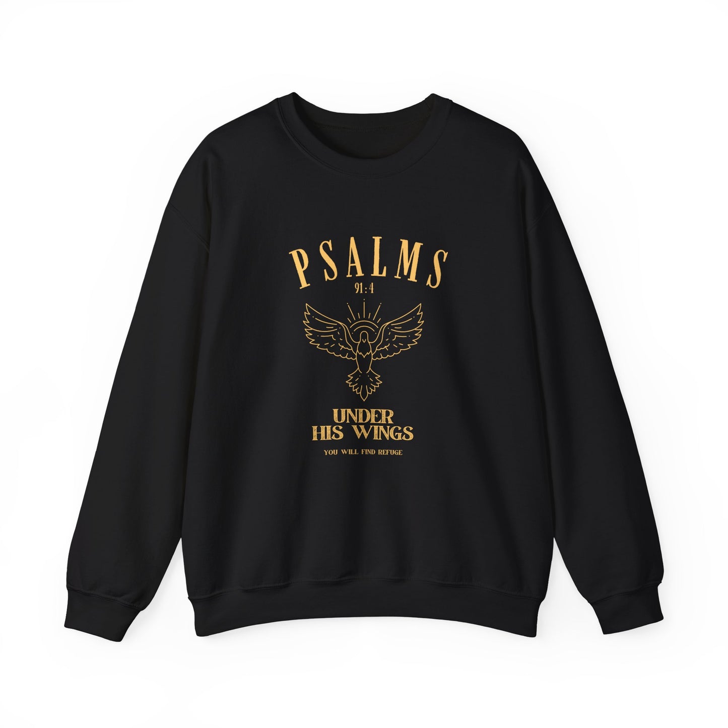 Psalms 91:4 Unisex Heavy Blend™ Crewneck Sweatshirt