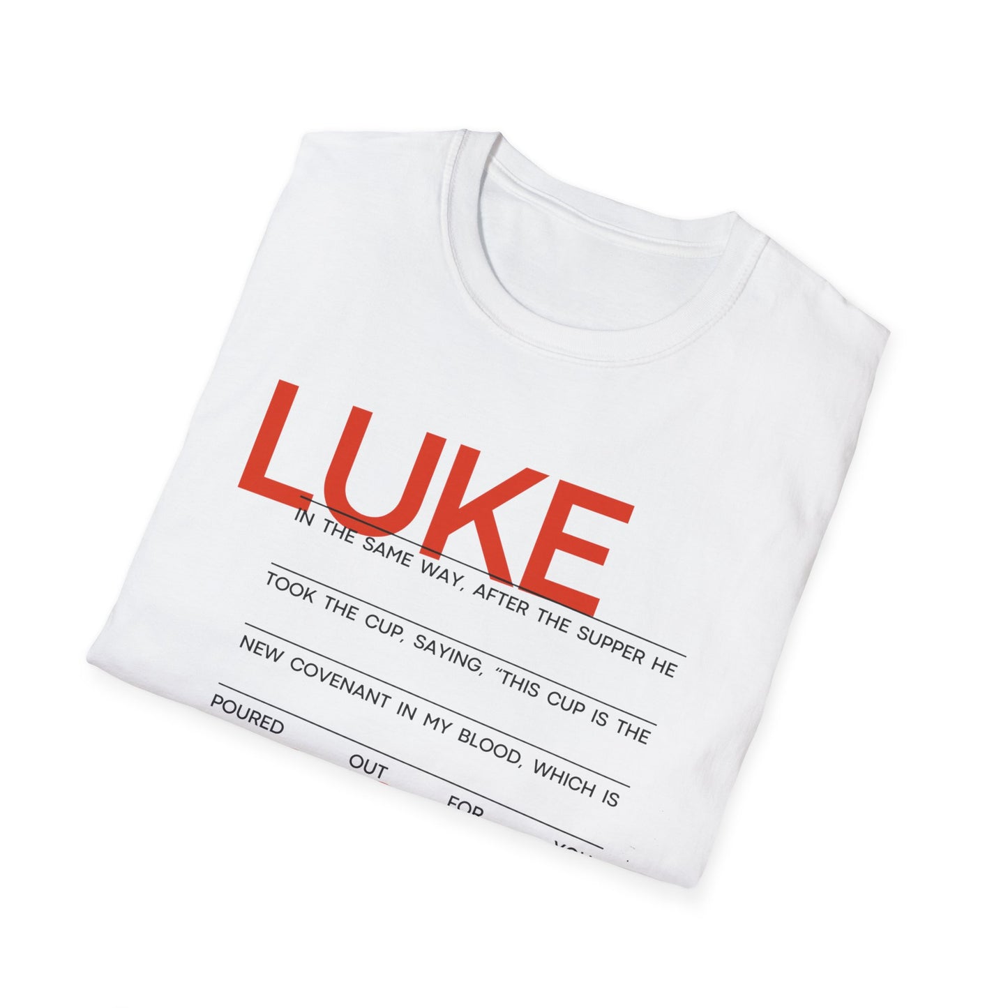 Luke 22:20 Unisex Softstyle T-Shirt