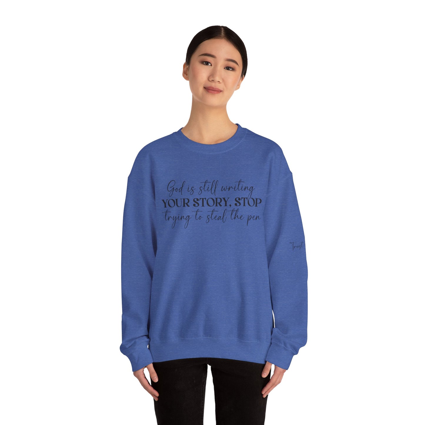 God Is Writing Your Story Unisex Heavy Blend™ Crewneck Sweatshirt