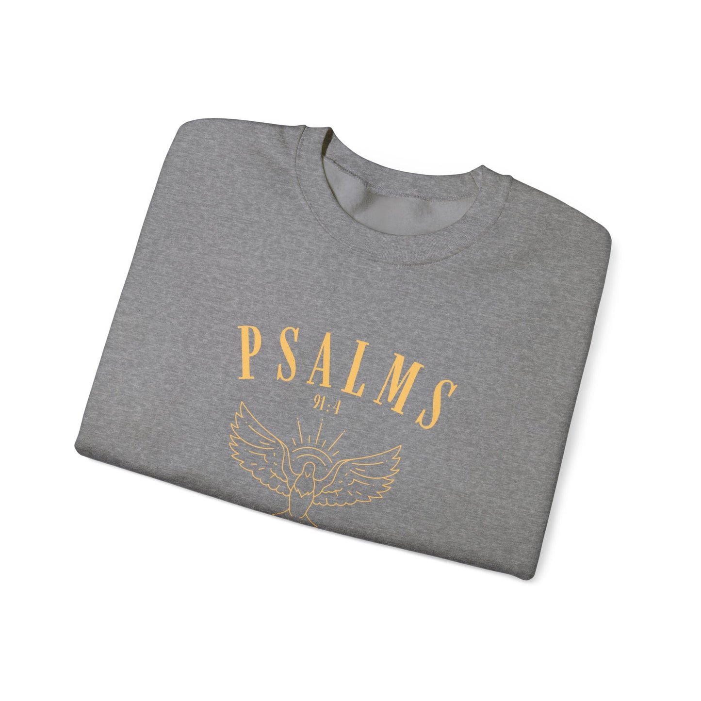 Psalms 91:4 Unisex Heavy Blend™ Crewneck Sweatshirt