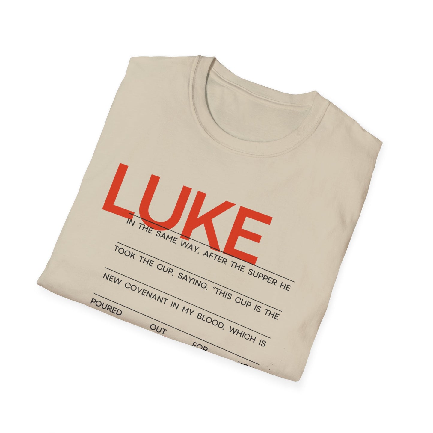 Luke 22:20 Unisex Softstyle T-Shirt