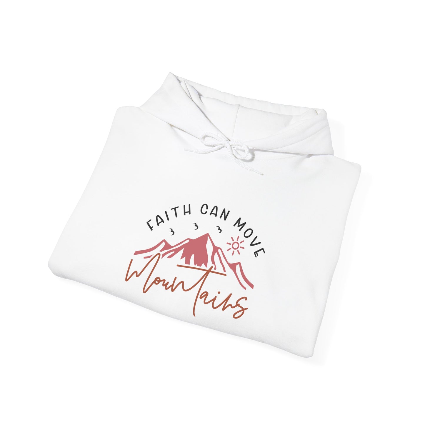 Faith Can Move Mountains Unisex Heavy Blend™ Hooded Sweatshirt